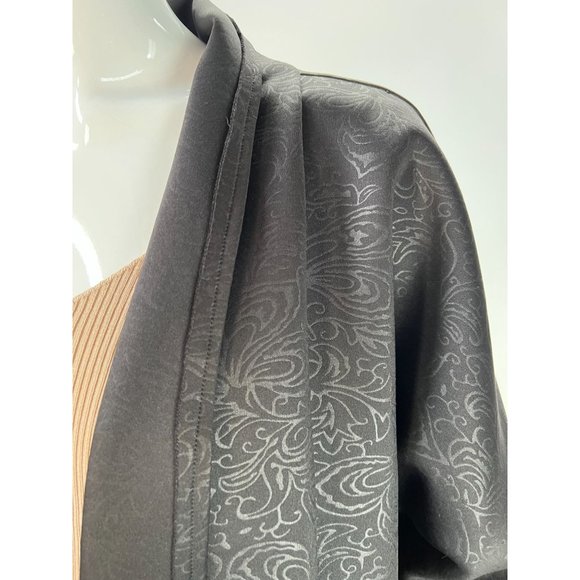 Kimono Styled custom Made Jacket Size Lg Black Neoprene - Picture 2 of 16